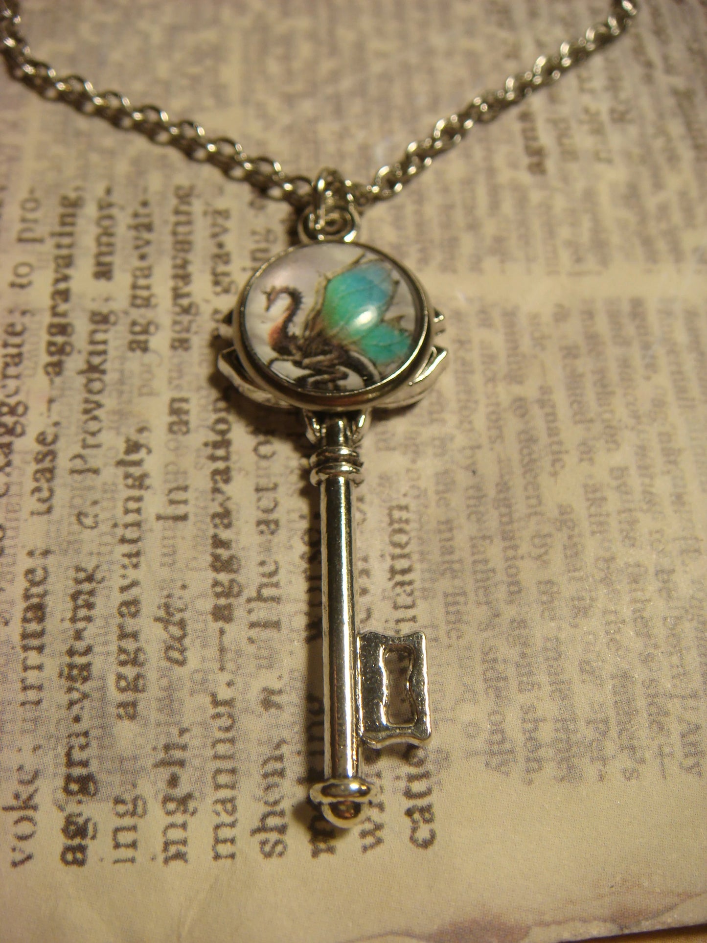 Dragon Image Key Necklace