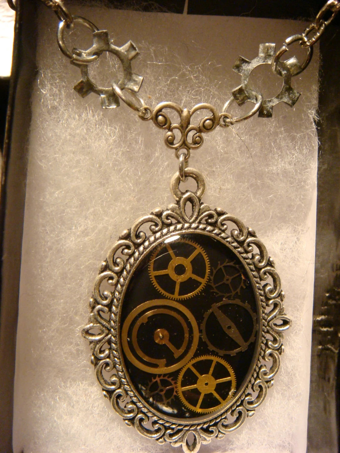 Watch Part Gears Ornate Necklace