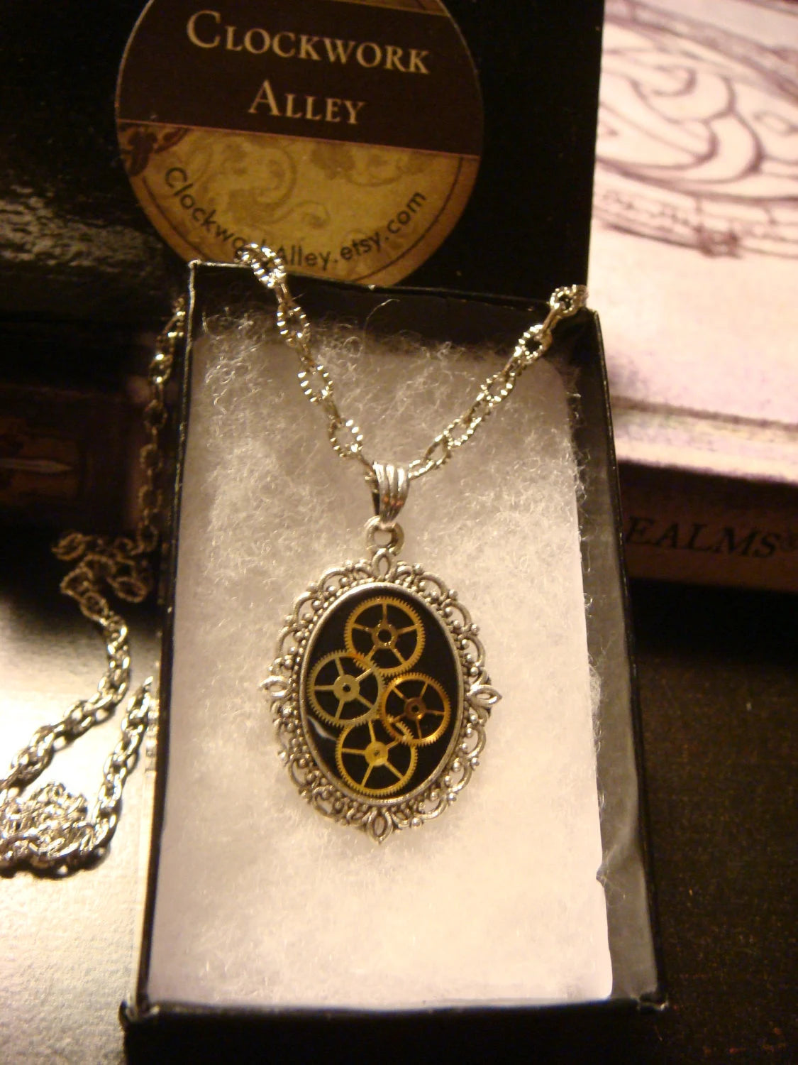 Watch Part Gears Ornate Necklace