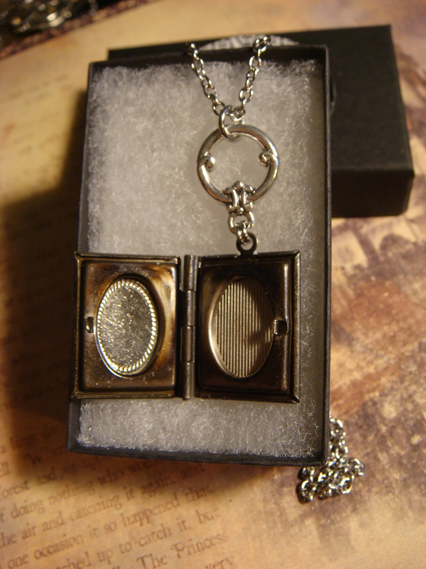 Tree Heart Book Locket Necklace