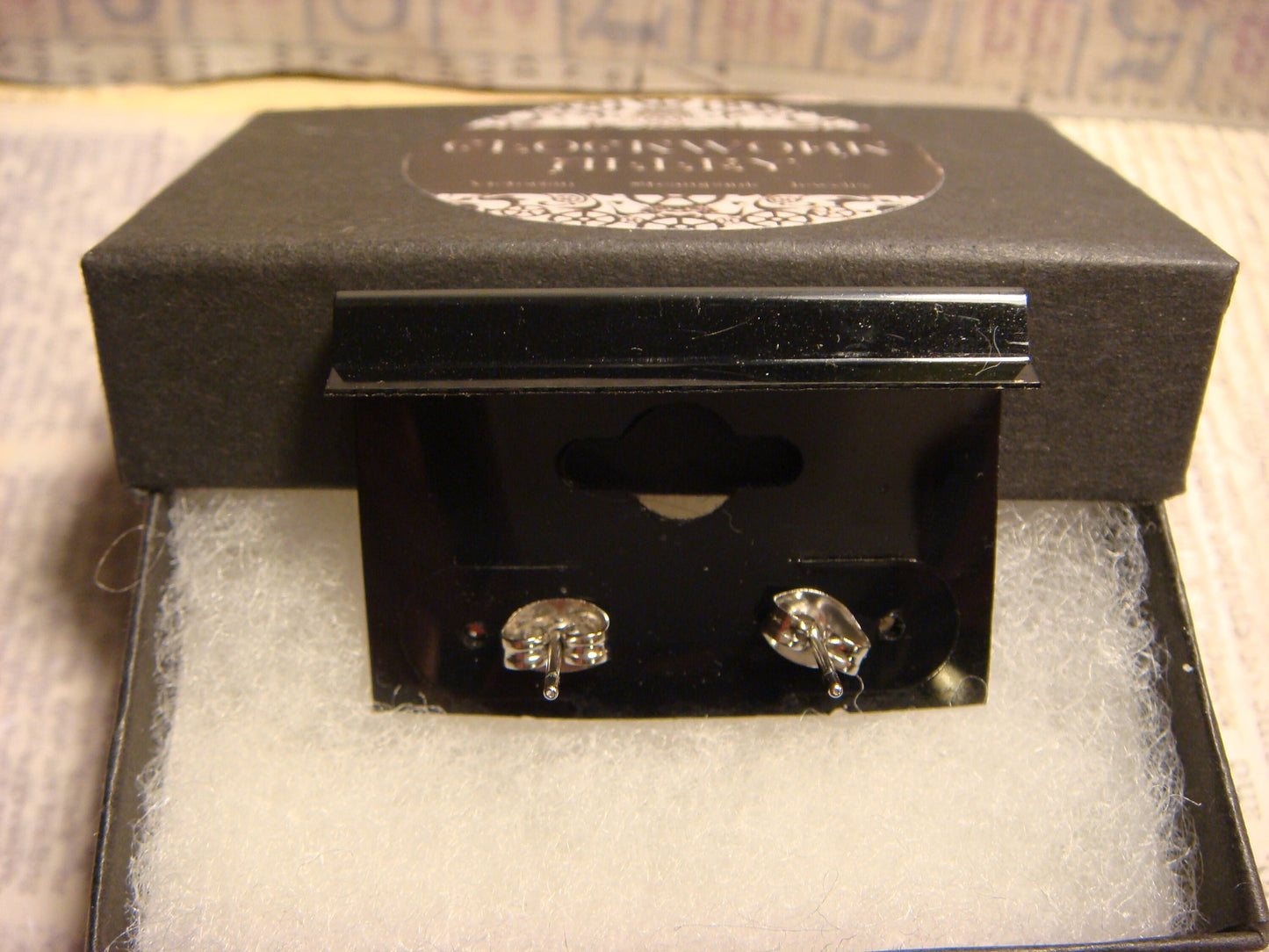 Honeycomb Bee Image Stainless Steel Stud Earrings