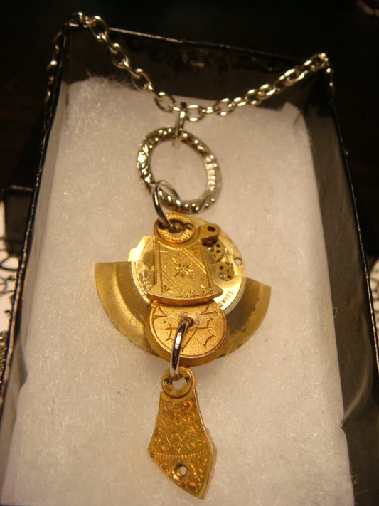 Steampunk Watch Parts Movement Necklace