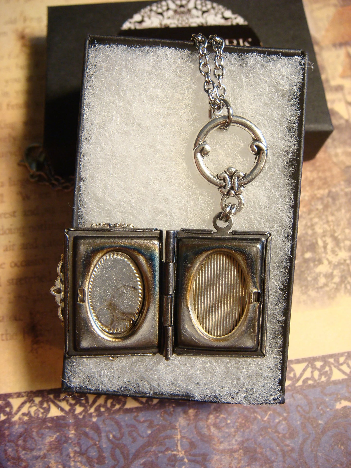 Anchor Ornate Book Locket Necklace