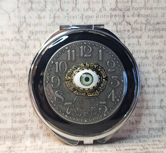 Unique Eye Clock Compact Mirror
