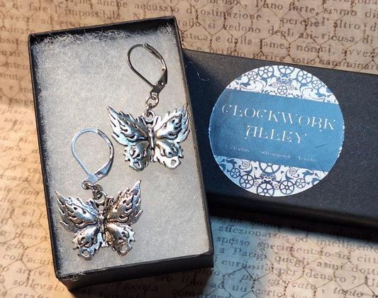 Fire Butterfly Dangle Earrings