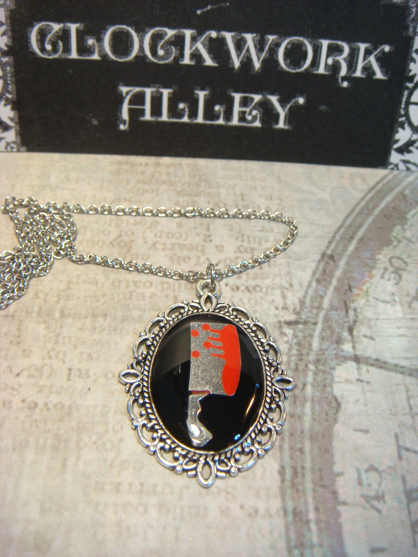 Bloody Cleaver Ornate Necklace