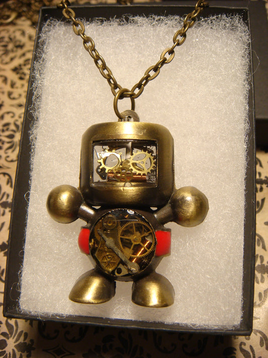 Steampunk Robot Necklace