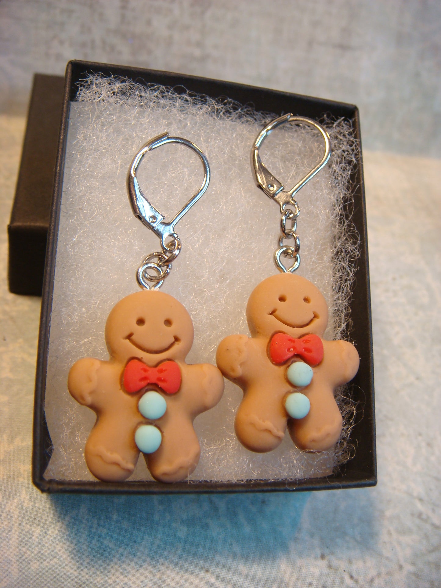 Gingerbread Man Dangle Earrings