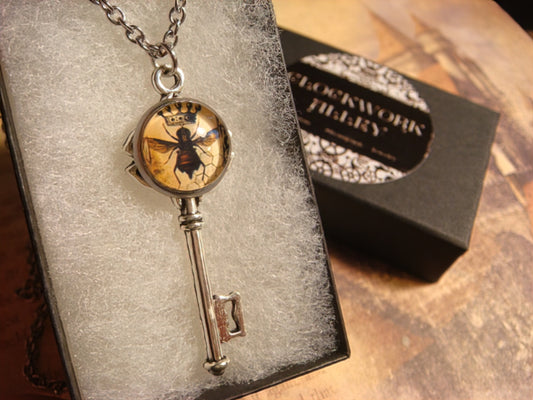 Queen Bee Image Key Necklace