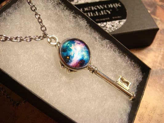 Nebula Galaxy Image Key Necklace