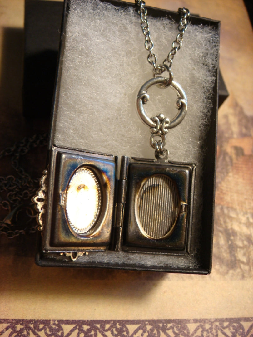 Mermaid Ornate Book Locket Necklace