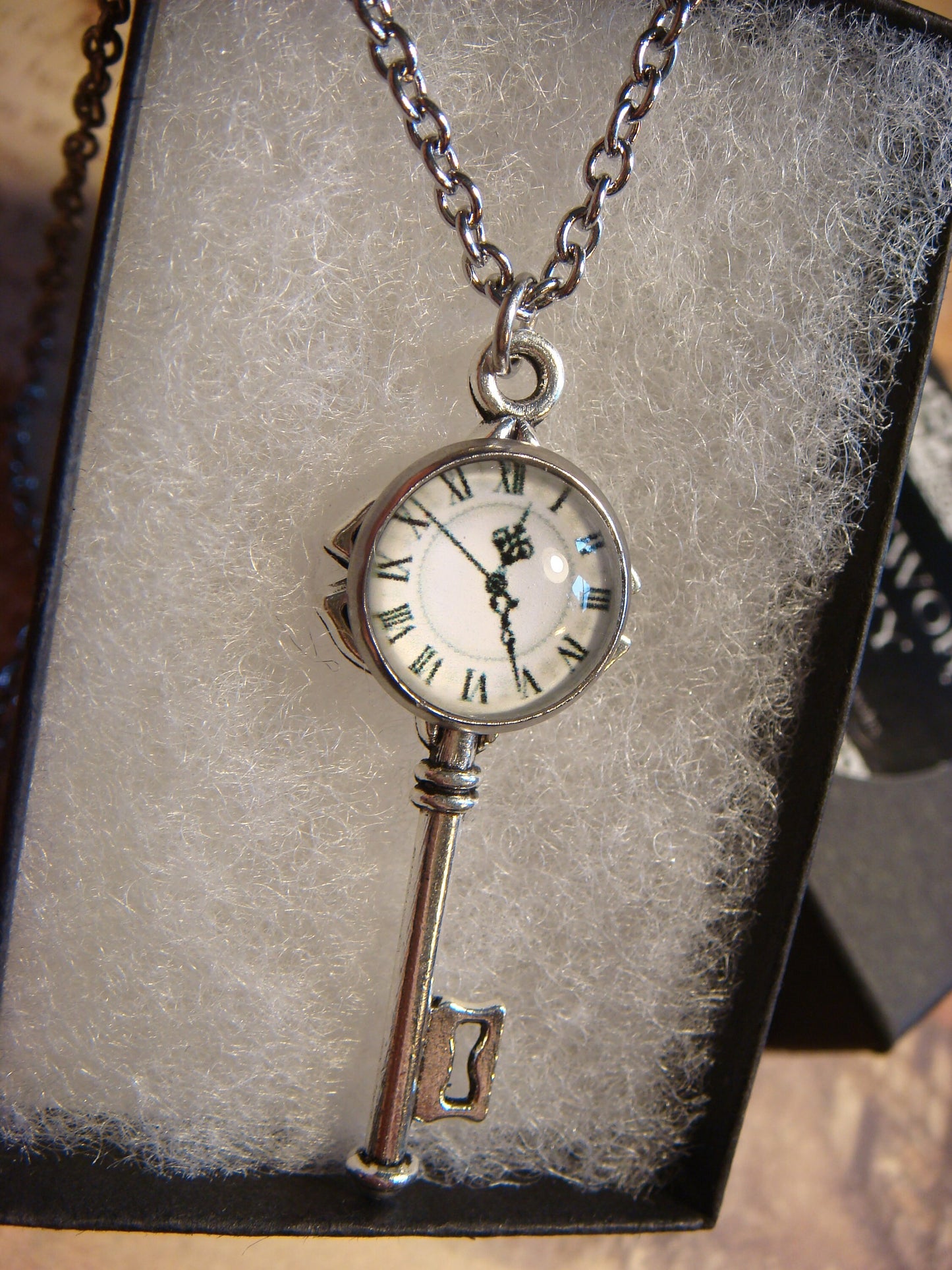 Clock Image Key Necklace
