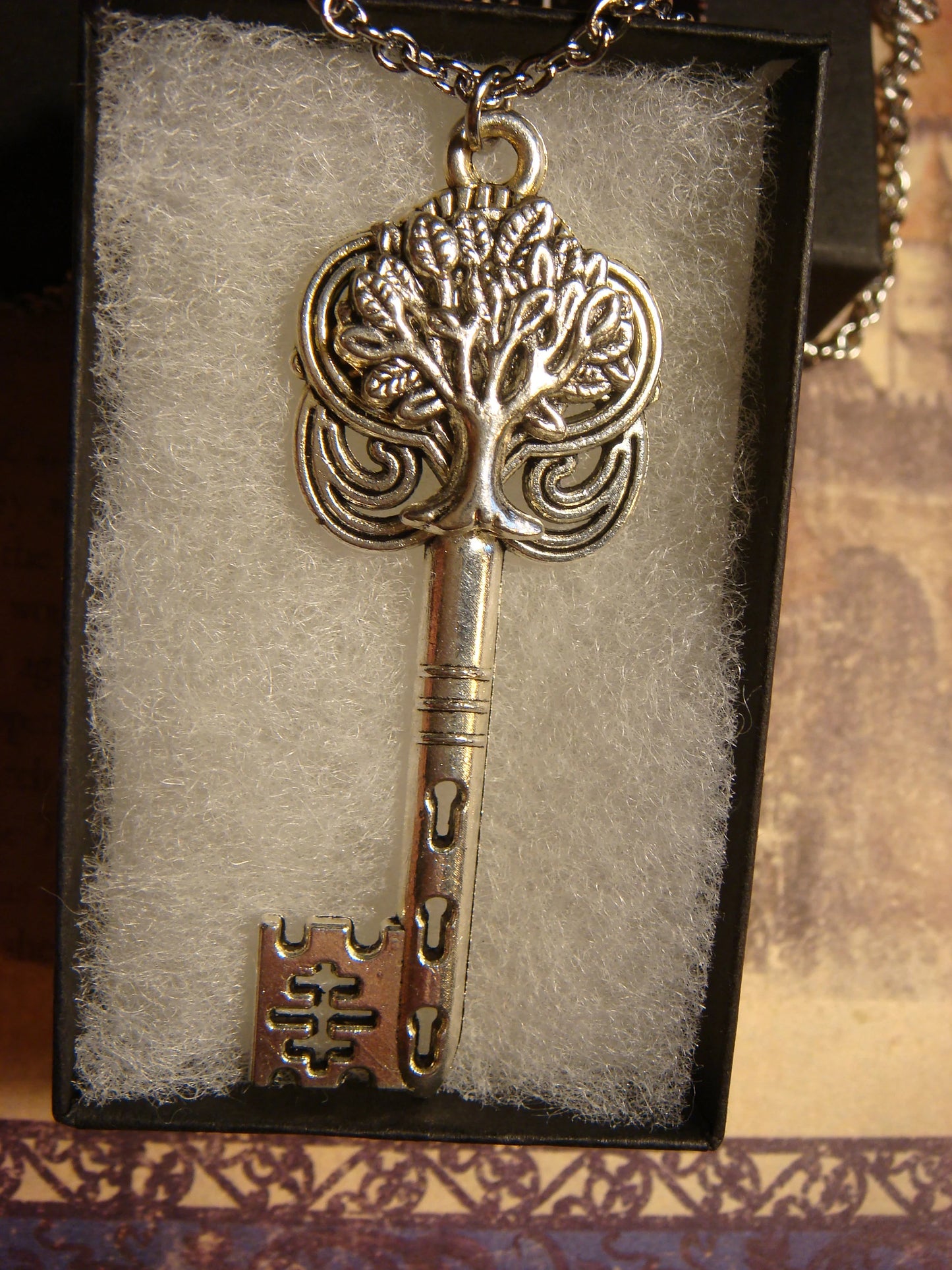 Tree of Life Skeleton Key Necklace