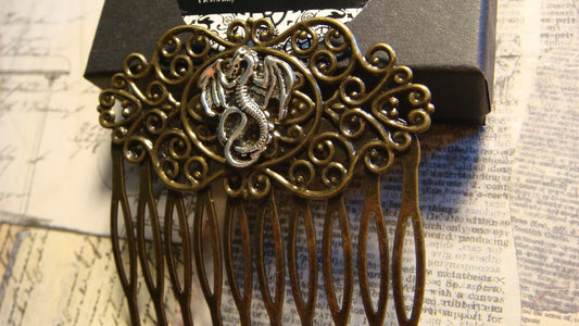 Dragon Hair Comb in Antique Bronze