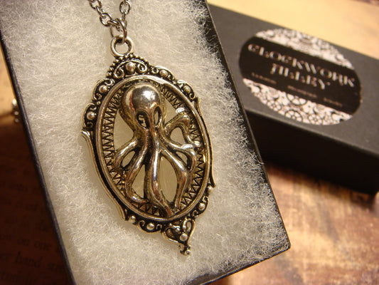 Octopus in See-thru Ornate Necklace