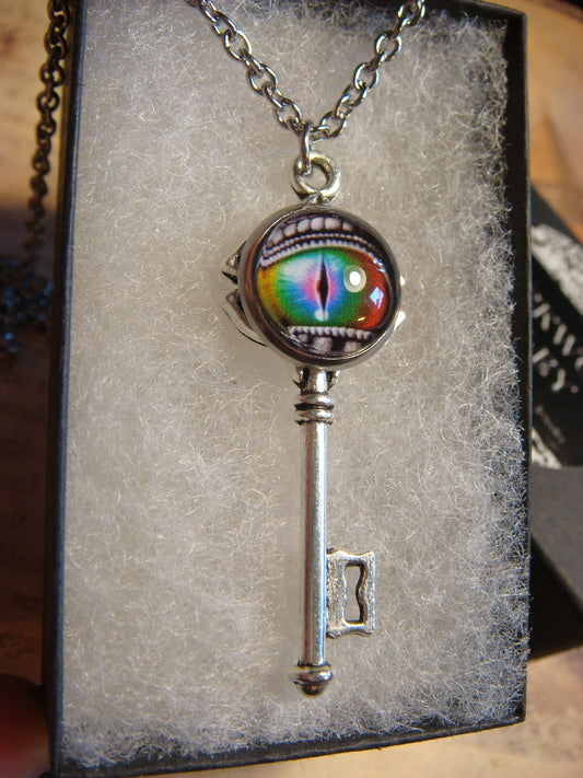 Dragon Eye Image Key Necklace