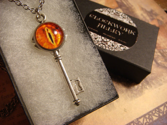 Fire Eye Image Key Necklace