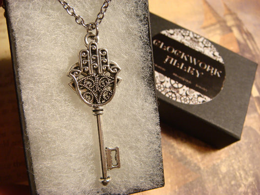 Hamsa Key Necklace