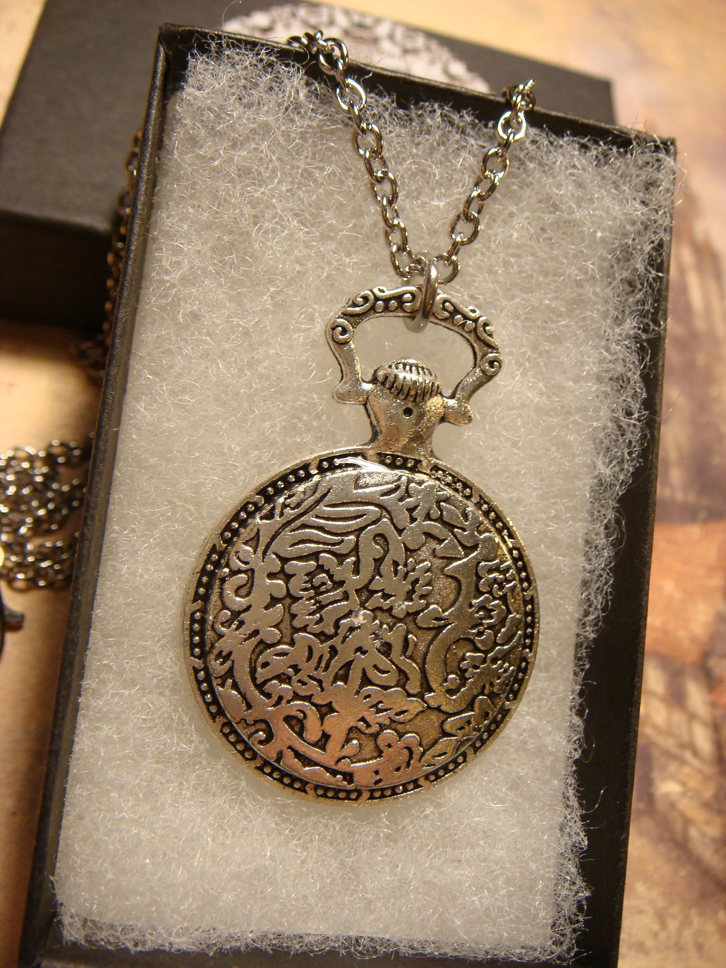 Zodiac Gemini Pocket Watch Pendant Necklace