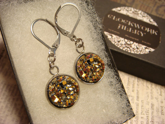 Faux Druzy Dangle Earrings