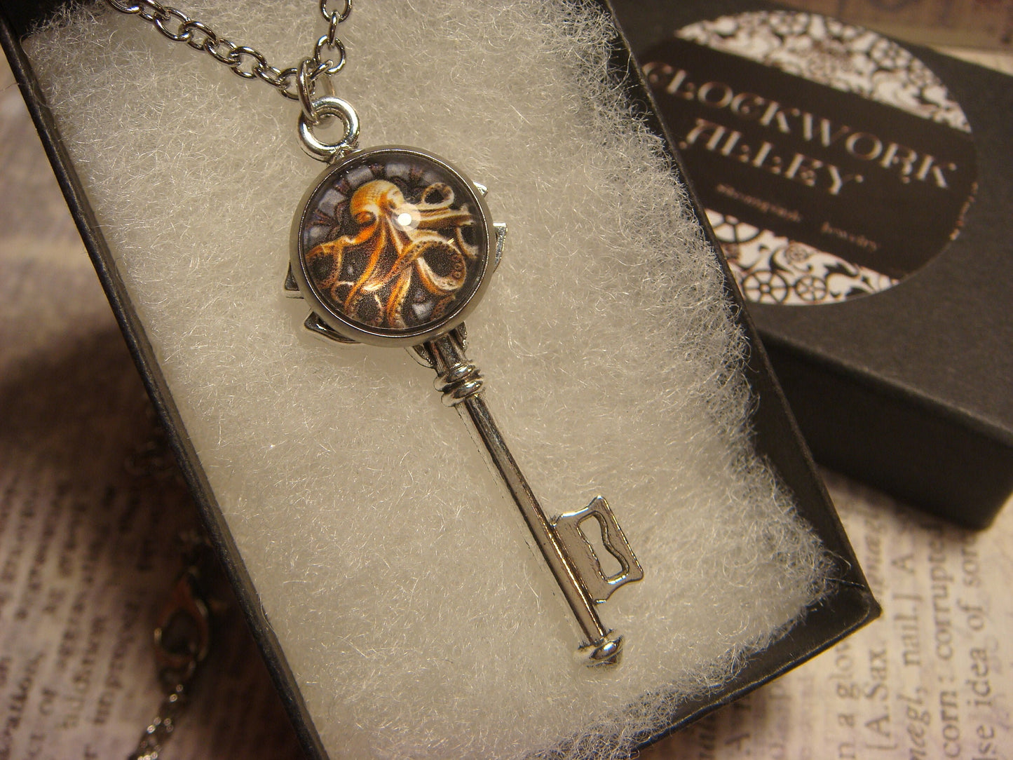 Octopus Image Key Necklace