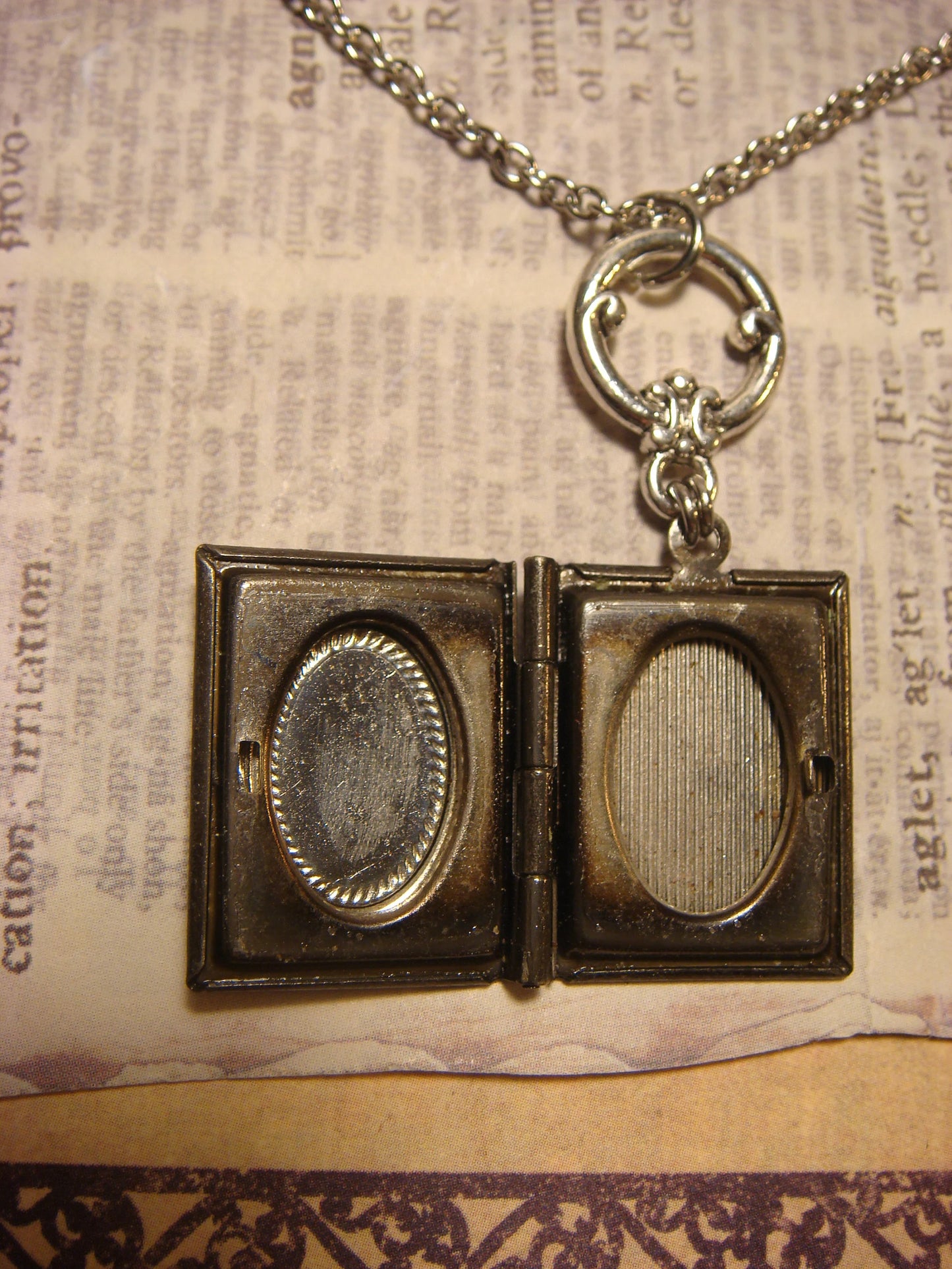 Rose Book Locket Necklace