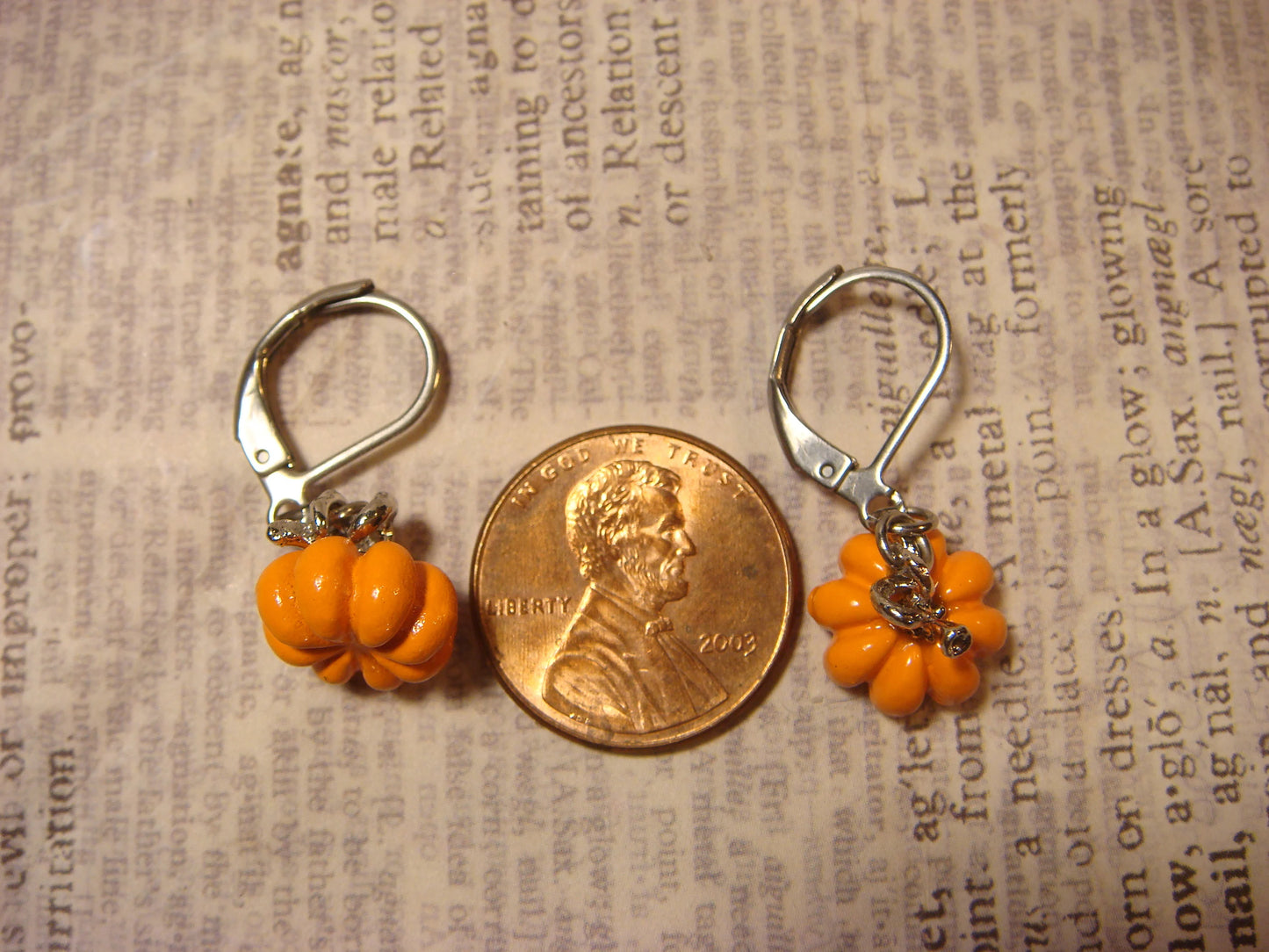 Pumpkin Dangle Earrings