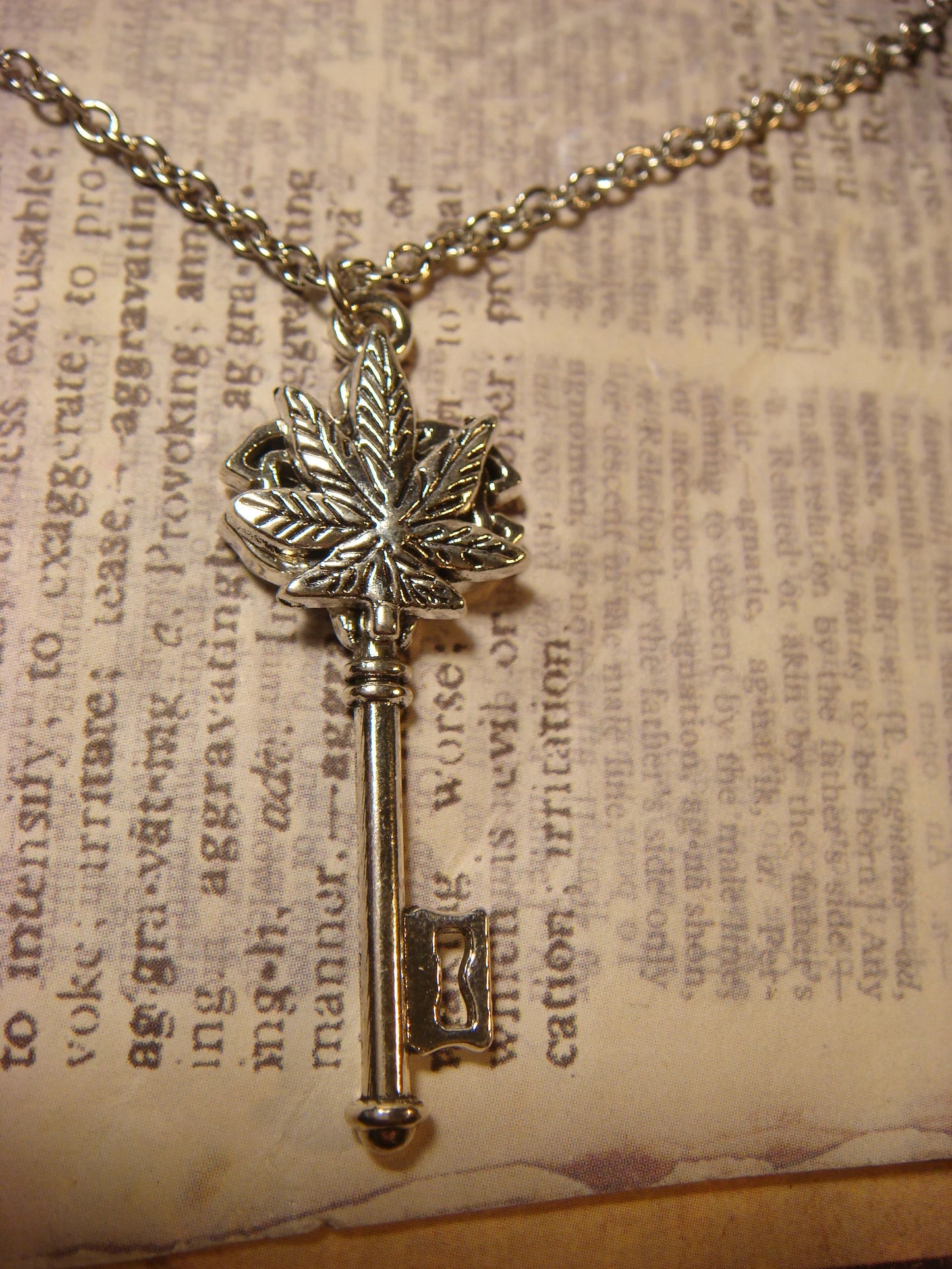 Cannabis Leaf Key Necklace