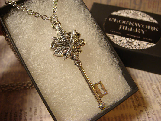 Cannabis Leaf Key Necklace