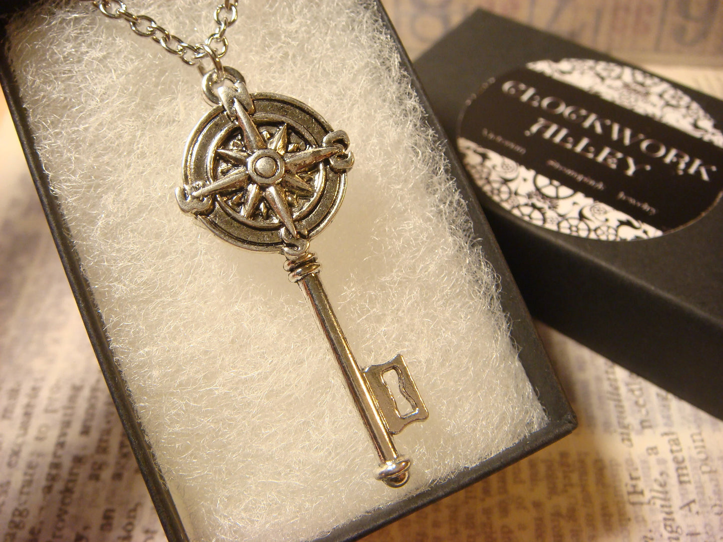 Compass Key Necklace