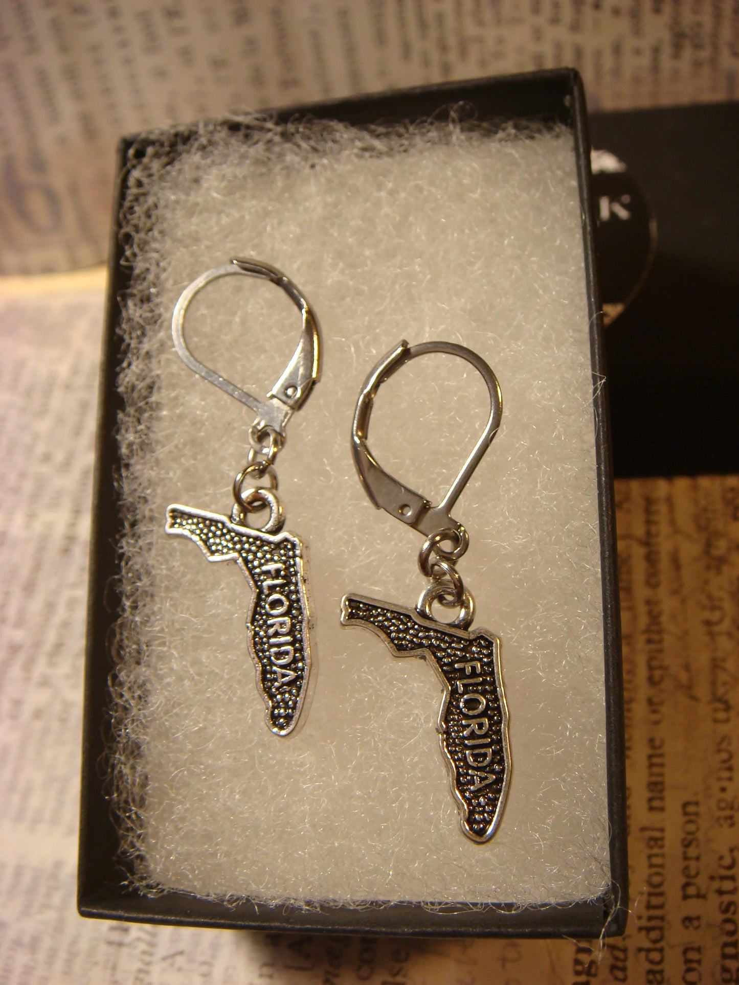 Florida Earrings in Antique Silver