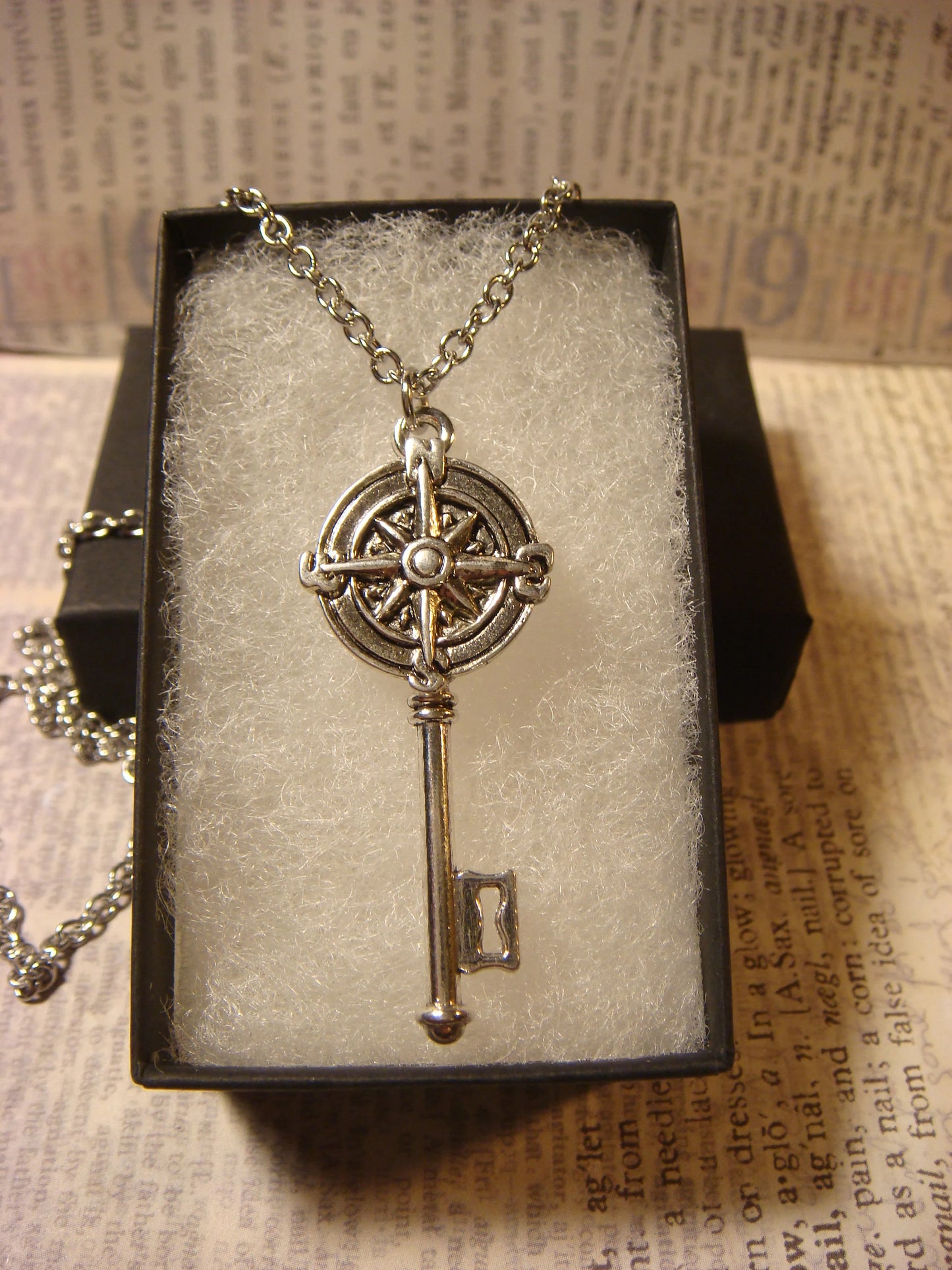 Compass Key Necklace