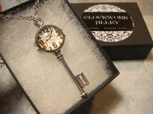 Clock Image Key Necklace