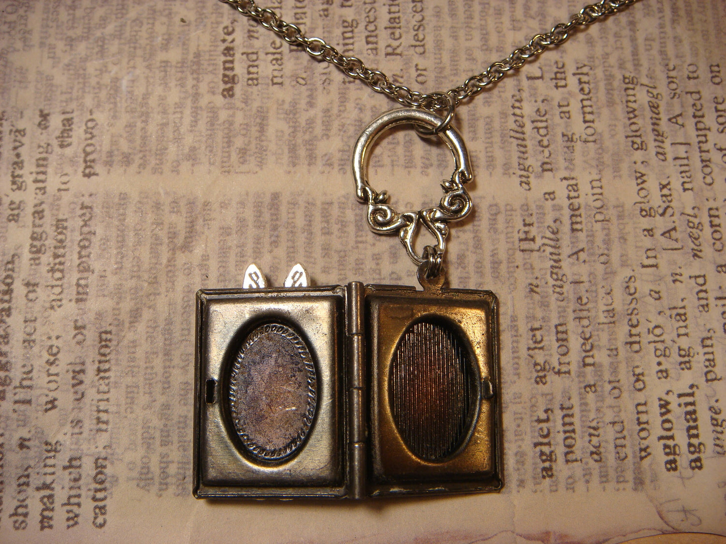 Bunny Rabbit Book Locket Necklace